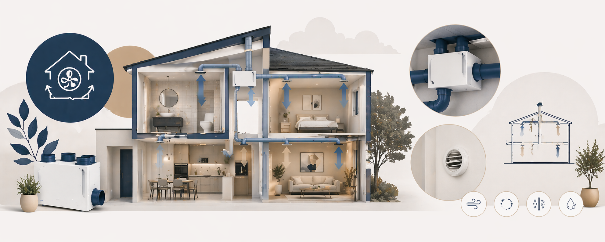 Illustration ventilation et VMC